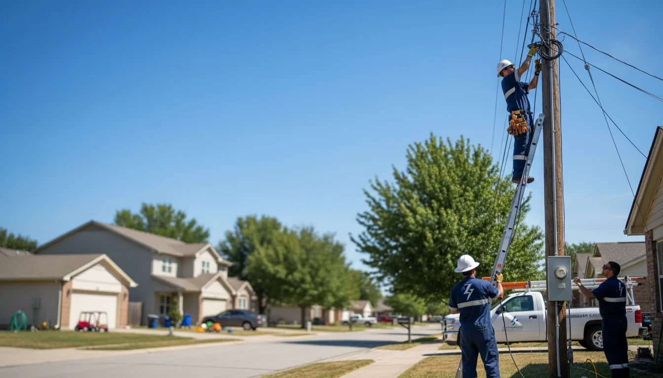Residential electrician providing installation services in Pollock, MO